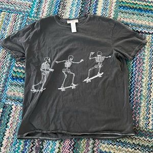 Urban outfitters oversized skeleton tshirt
